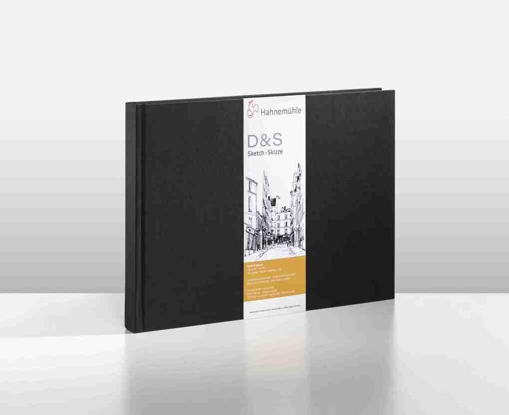 Hahnemühle Papier Skizzenbuch D&S, DIN A 4 Querformat, 140 g/m²