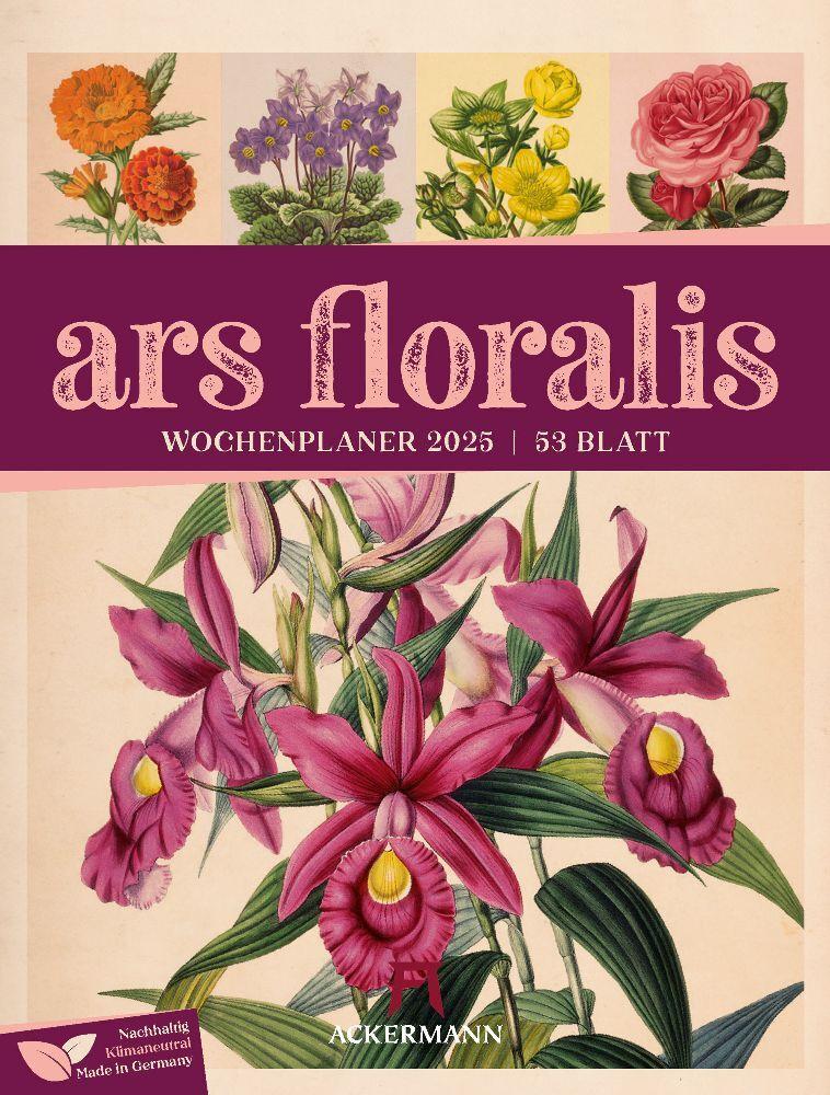 Ars Floralis - Vintage Wochenplander Kalender 2025