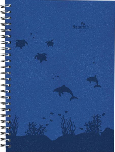 Wochenplaner Nature Line Ocean 2025 - Taschen-Kalender A5 - 1 Woche 2 Seiten - Ringbindung - 128 Seiten - Umwelt-Kalender - mit Hardcover - Alpha Edition