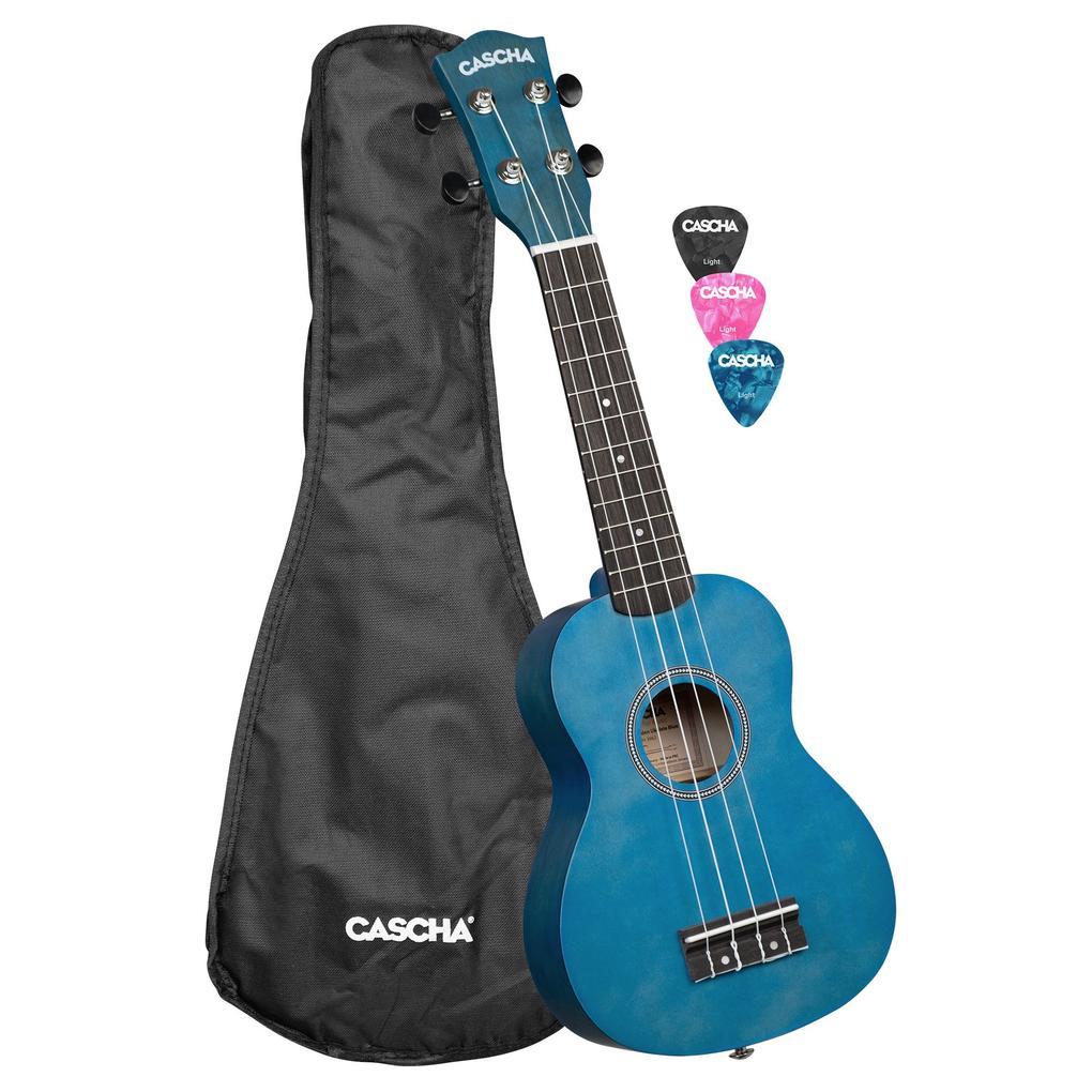 Soprano Ukulele Linden Blue (incl. Bag unpadded, 3 Picks)