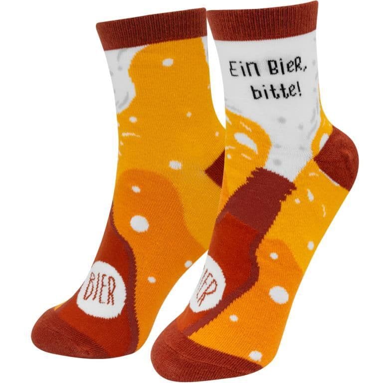 Zaubersocken Motiv Bier, 1 Paar für Größe 41-46