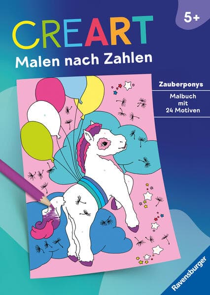 CreArt Malen nach Zahlen - Zauberponys