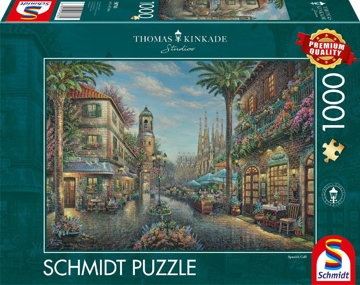 Schmidt Spiele - Thomas Kinkade - Spanisches Straßencafe, 1.000 Teile