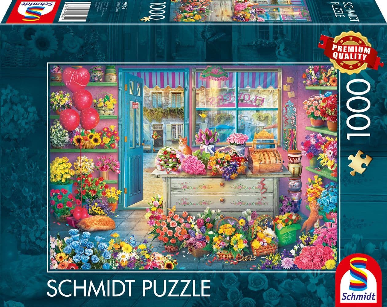 Schmidt Spiele - Bunter Blumenladen, 1.000 Teile