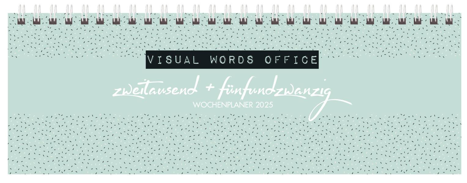 Tischquerkalender Visual Words Office 2025