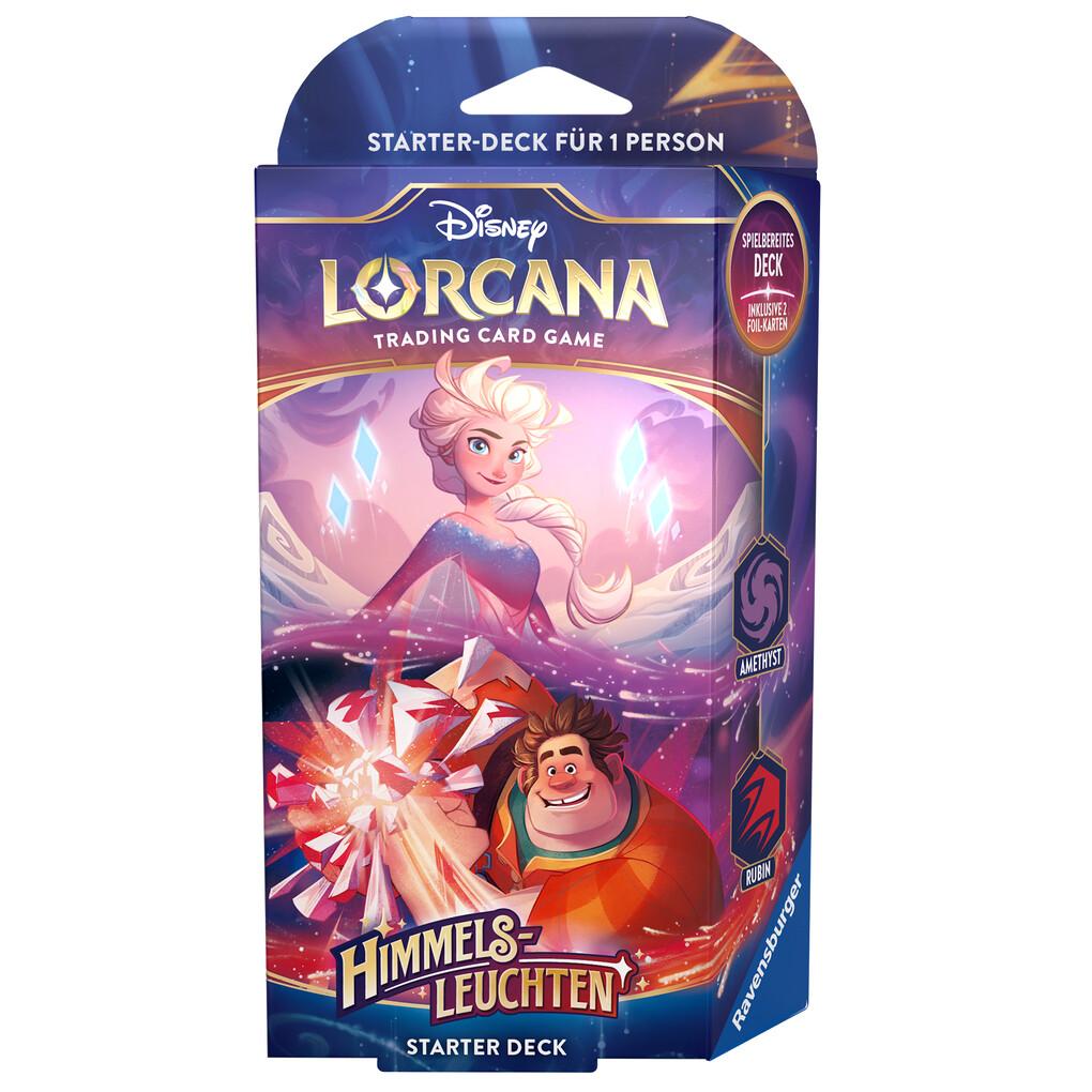 Disney Lorcana Trading Card Game: Himmelsleuchten - Starter Deck Amethyst und Rubin (Deutsch)