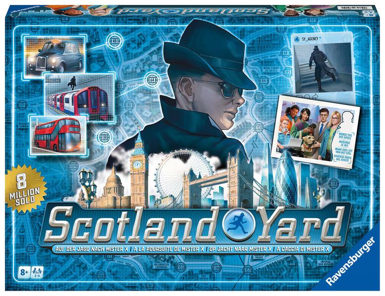 Ravensburger Gesellschaftsspiel 27515 - Scotland Yard - Familienspiel, Brettspiel für Kinder und Erwachsene, Spiel des Jahres, für 2-6 Spieler, ab 8 Jahre