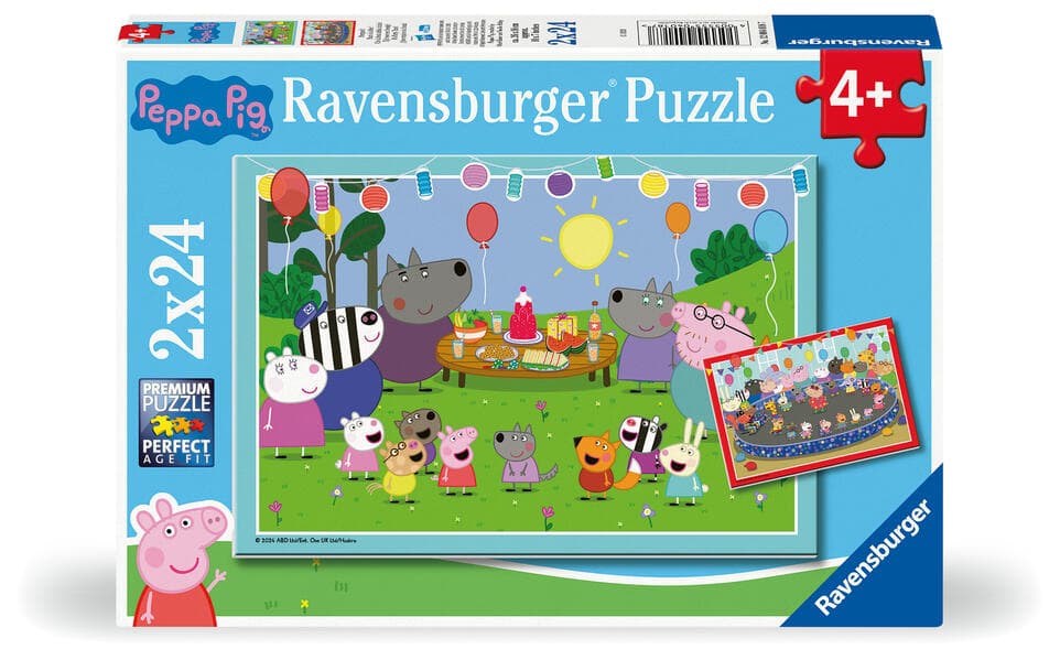 Children's puzzle 2x24 Teile - Peppa Wutz - Partyzeit!