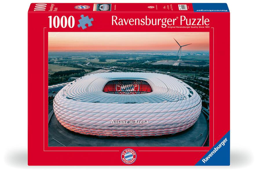 Ravensburger Puzzle 12001252 - Allianz Arena München - 1000 Teile FC Bayern München Puzzle für Erwachsene und Kinder ab 14 Jahren
