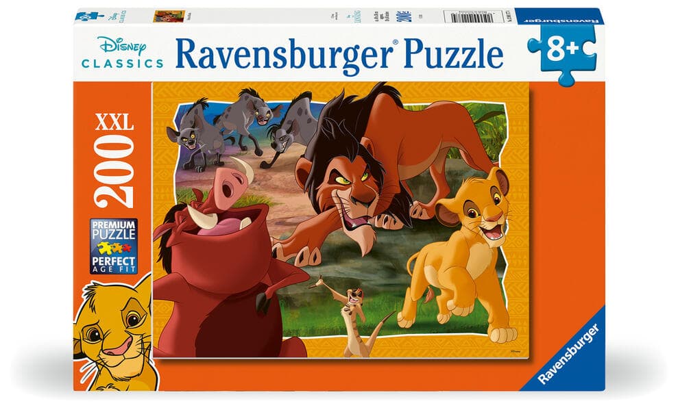 Ravensburger Kinderpuzzle 12001177 - Hakuna Matata - 200 Teile XXL Disney König der Löwen Puzzle für Kinder ab 8 Jahren