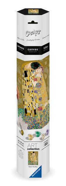 Ravensburger CreArt - Malen nach Zahlen 23916 - ART Collection: Der Kuss (Klimt) - ab 14 Jahren - Malen auf Leinwand