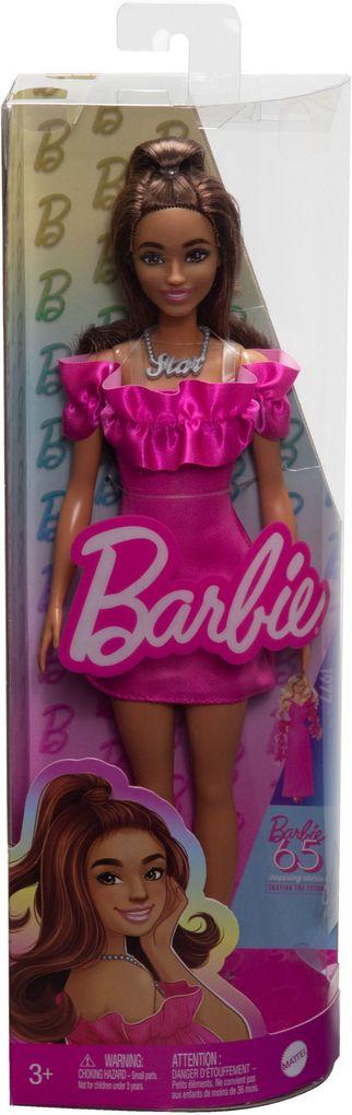 Barbie - Fashionista Doll - Pink Ruffle Sleeves Dress