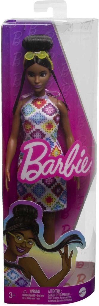 Barbie - Barbie Fashionistas-Puppe mit Dutt und gehäkeltem Neckholderkleid