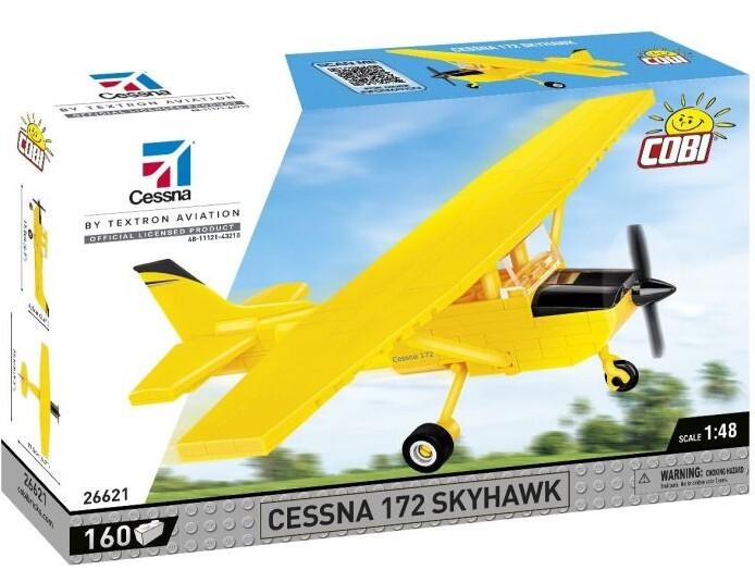 COBI 26621 - Cessna 172 Skyhawk-Yellow, Maßstab 1:48, Bausatz, 160 Klemmbausteine