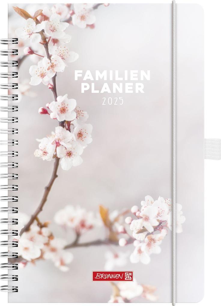 Brunnen 1070290025 Buchkalender Familienplaner (2025) "Blossom"| 2 Seiten = 1 Woche| A5| 192 Seiten| Hardcover| bunt