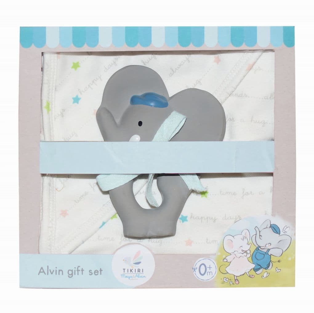 Tikiri - Geschenkset Alvin mit Tuch und Beissring