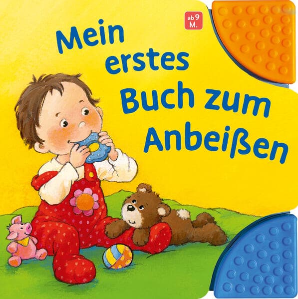 Mein erstes Buch zum Anbeißen: Pappbilderbuch mit bunten Beißecken für Kinder ab 6 Monaten