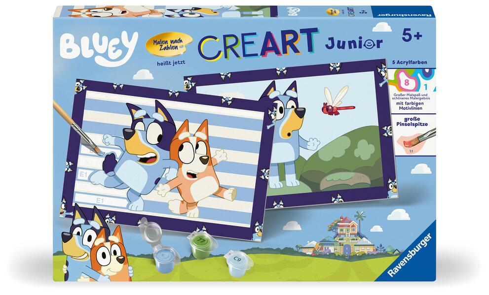 Ravensburger CreArt - Malen nach Zahlen 23984 - Bluey - Kinder 5 - 7 Jahre