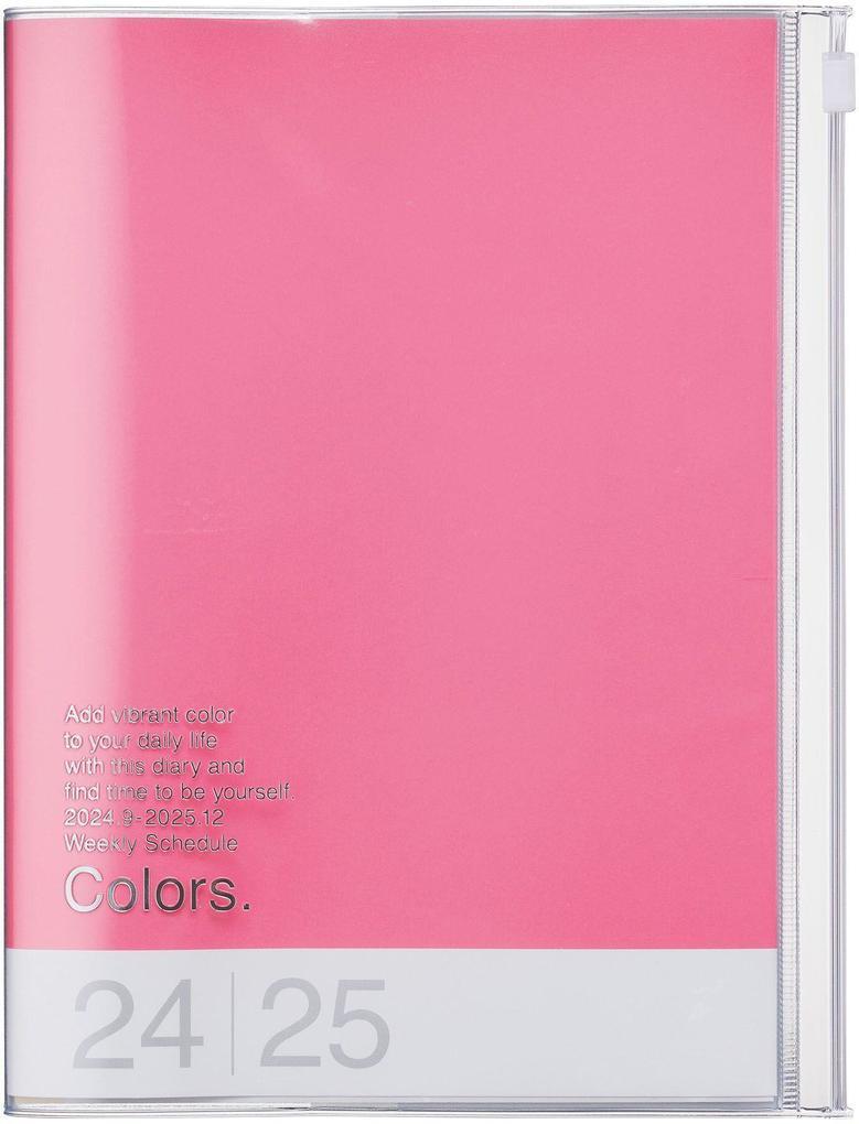 MARK'S 2024/2025 Taschenkalender A5 vertikal, COLORS // Pink