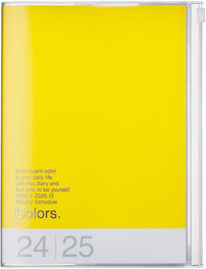 MARK'S 2024/2025 Taschenkalender A5 vertikal, COLORS // Yellow