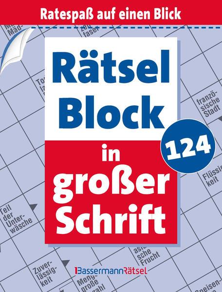 Rätselblock in großer Schrift 124