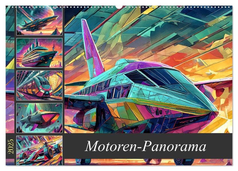 Motoren-Panorama (Wandkalender 2025 DIN A2 quer), CALVENDO Monatskalender