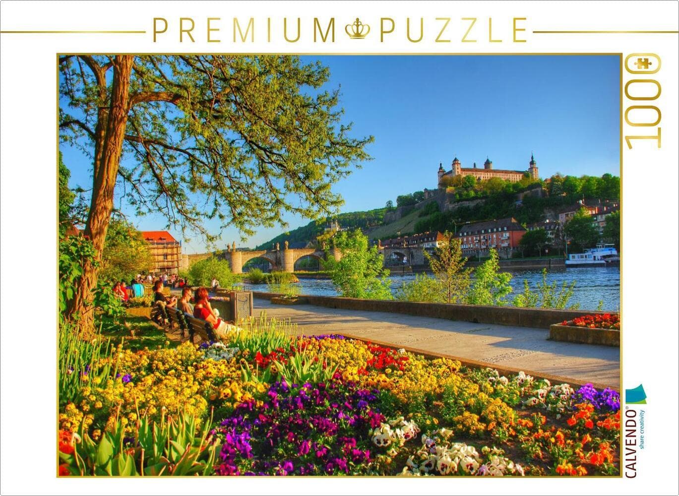 CALVENDO Puzzle Bayern, Würzburg | 1000 Teile Lege-Größe 64x48cm Foto-Puzzle für glückliche Stunden