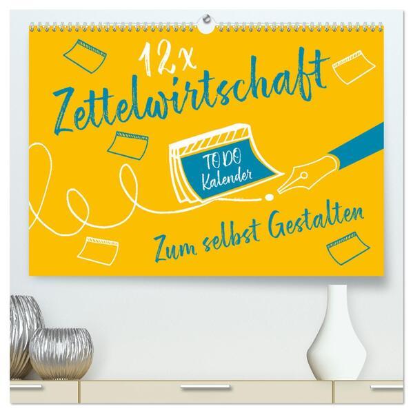 12 x Zettelwirtschaft - Bastelkalender (hochwertiger Premium Wandkalender 2025 DIN A2 quer), Kunstdruck in Hochglanz