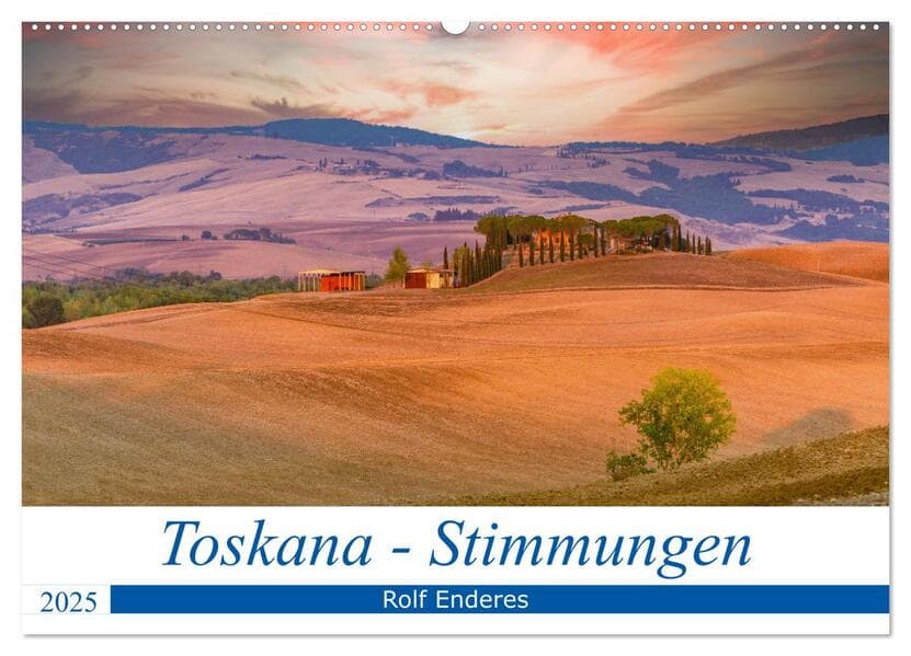 Toskana - Stimmungen (Wandkalender 2025 DIN A2 quer), CALVENDO Monatskalender