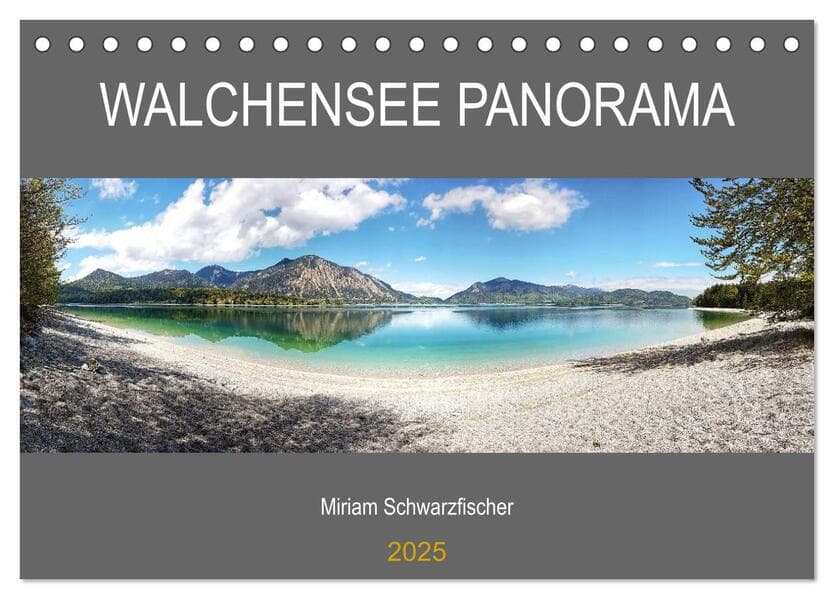 Walchensee Panorama (Tischkalender 2025 DIN A5 quer), CALVENDO Monatskalender