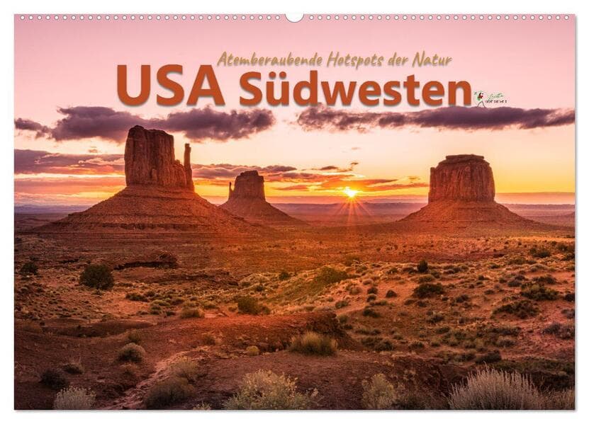 USA Südwesten - Atemberaubende Hotspots der Natur (Wandkalender 2025 DIN A2 quer), CALVENDO Monatskalender