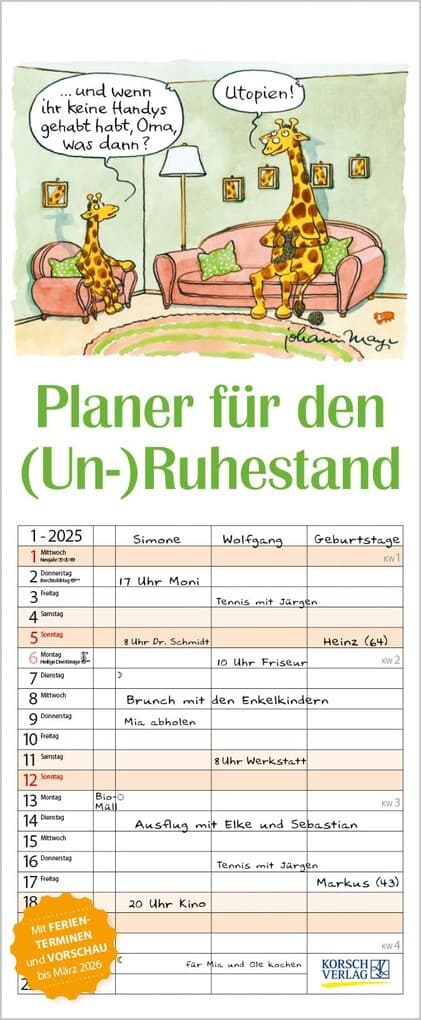 Planer für den (Un-)Ruhestand