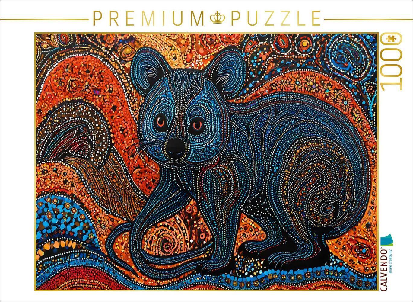 CALVENDO Puzzle Traumzeitkänguru springt durch die Träume der Ahnen | 1000 Teile Lege-Größe 64x48cm
