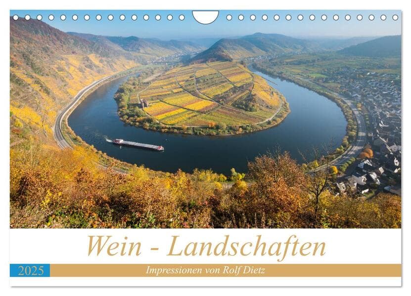 Wein - Landschaften (Wandkalender 2025 DIN A4 quer), CALVENDO Monatskalender