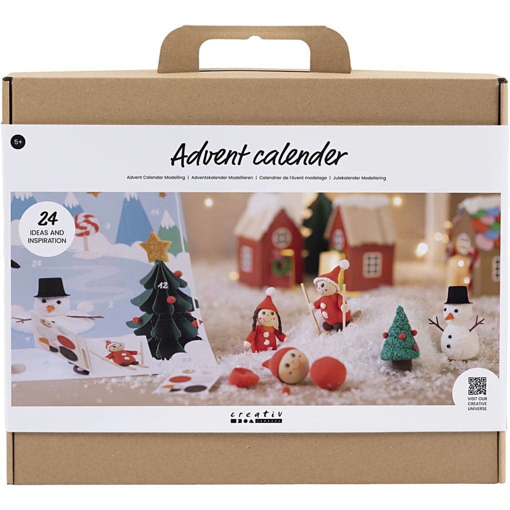 Creativ Company DIY Sets Adventskalender Basteln und Modellieren, Kreativ Box