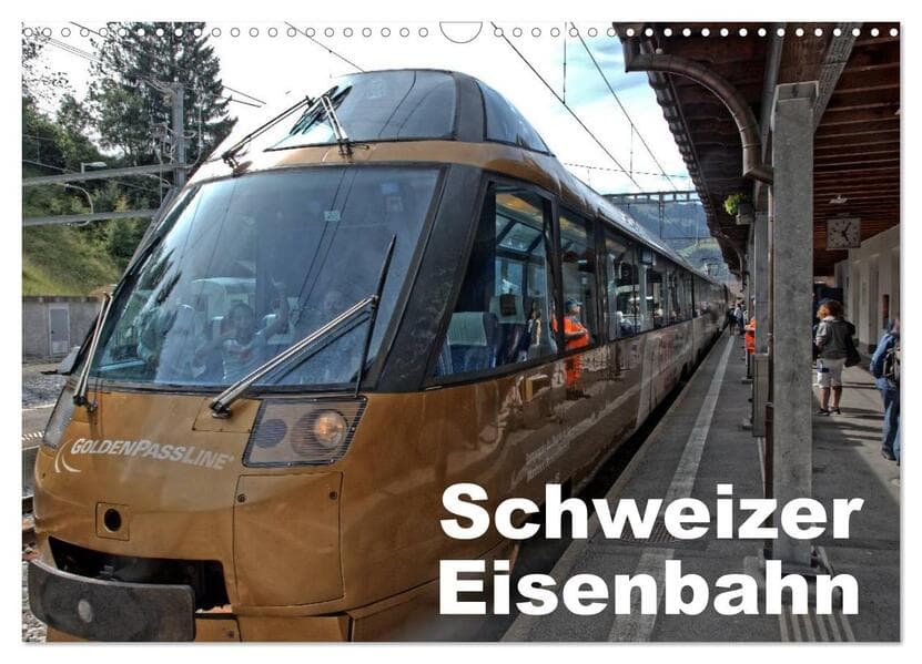 Schweizer Eisenbahn (Wandkalender 2025 DIN A3 quer), CALVENDO Monatskalender