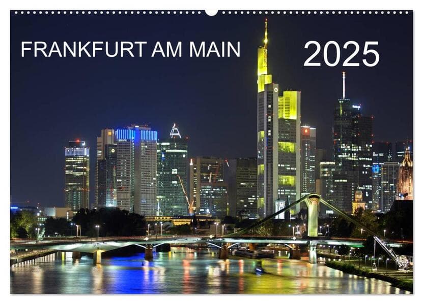 Frankfurt am Main (Wandkalender 2025 DIN A2 quer), CALVENDO Monatskalender