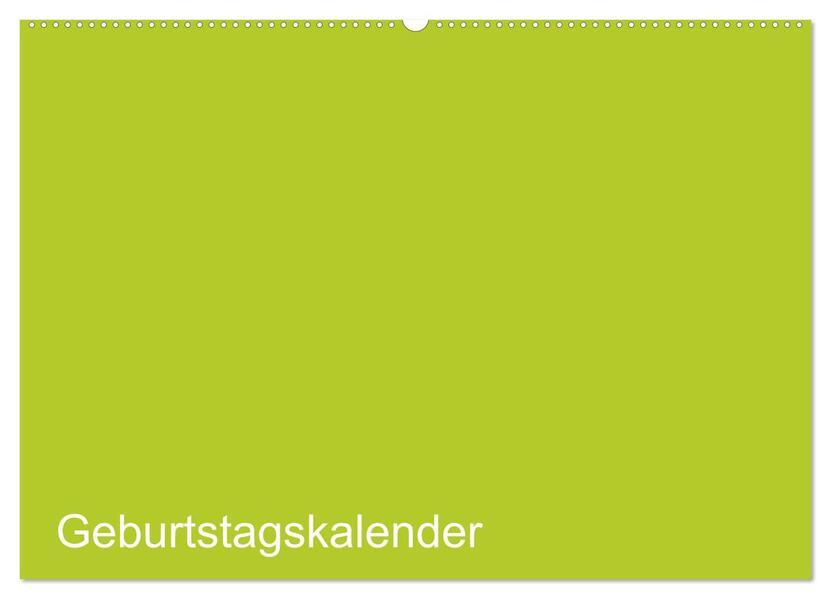 Bastel-Geburtstagskalender grün / Geburtstagskalender (Wandkalender 2025 DIN A2 quer), CALVENDO Monatskalender