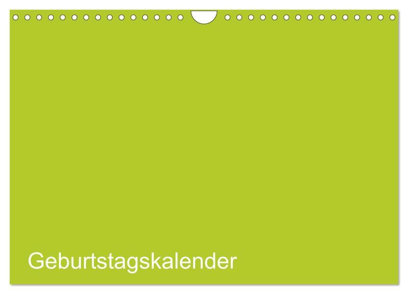 Bastel-Geburtstagskalender grün / Geburtstagskalender (Wandkalender 2025 DIN A4 quer), CALVENDO Monatskalender
