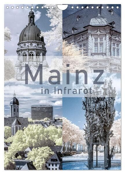 MAINZ IN INFRAROT (Wandkalender 2025 DIN A4 hoch), CALVENDO Monatskalender