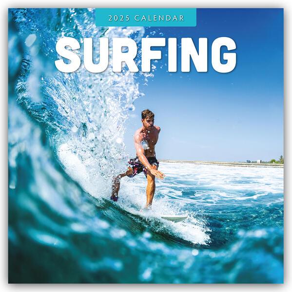 Surfing 2025 Square Wall Calendar