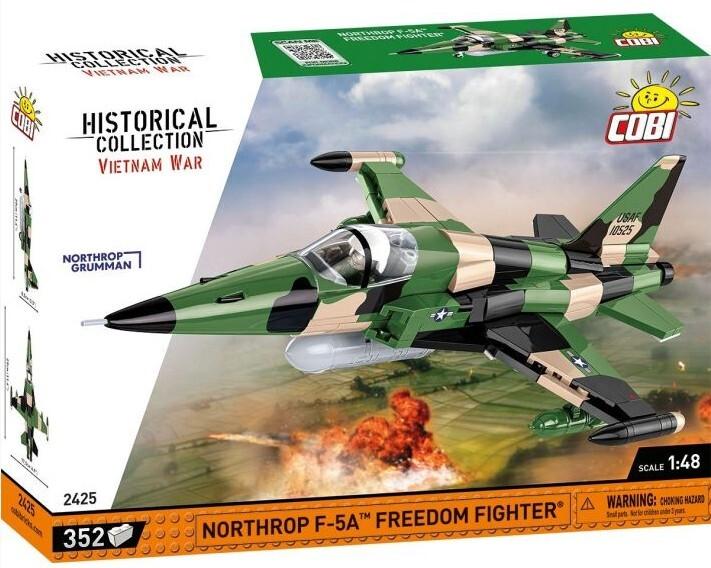 COBI Historical Collection 2425 - Northrop F-5A Freedom Fighter, Kampfflugzeug, Vietman War, 1:48 Bausatz, 352 Klemmbausteine/1 Figur