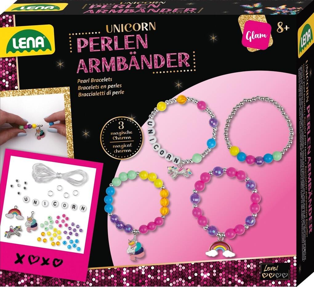 Lena - Perlen Armbänder Unicorn, Faltschachtel