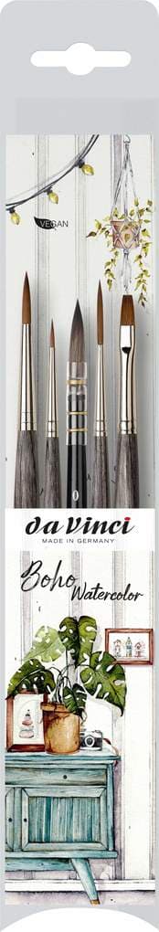 da Vinci Pinselset Boho Watercolor, Aquarellpinsel, 5er Set