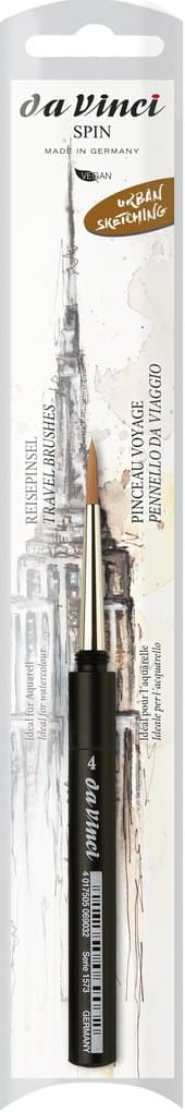 da Vinci Pinsel COSMOTOP-SPIN Aquarellpinsel, Serie 1573 Gr. 4, sogenannter Reisepinsel