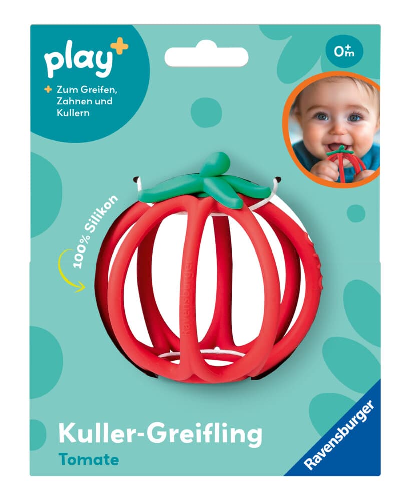 Play+ Kuller-Greifling: Tomate - ab 0 Monate