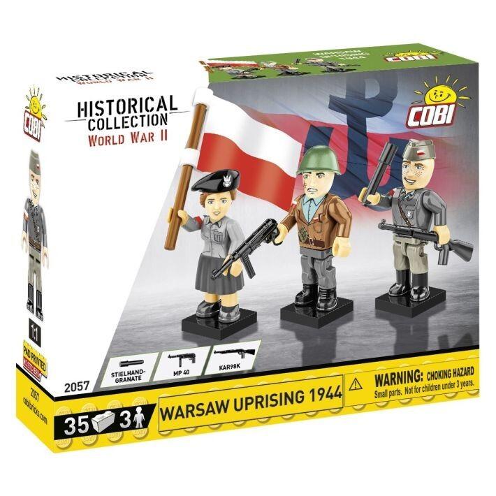 COBI Historical Collection 2057 - Warsaw Uprising 1944, 3 Figuren, Warschauer Aufstand, WWII, 35 Klemmbausteine