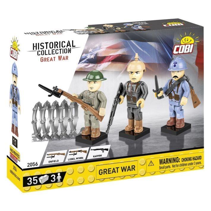 COBI Historical Collection 2056 - Great War, 3 Figuren, Soldaten Westfront, 35 Klemmbausteine