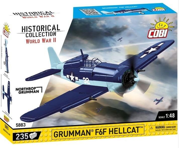 COBI Historical Collection 5883 - Grumman F6F Hellcat, Jagdflugzeuge, WWII, Bausatz 1:48, 235 Klemmbausteine