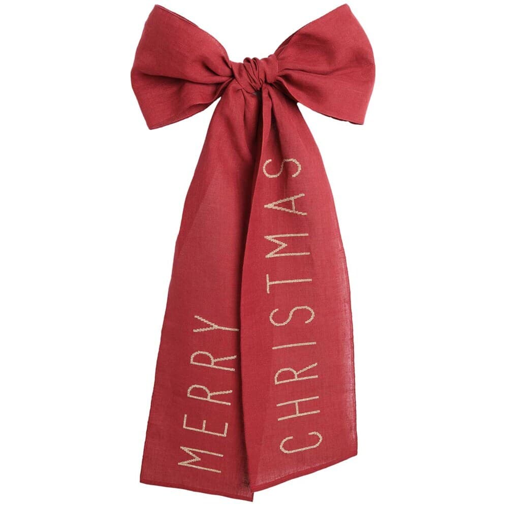 Stickpackung Gezählter Kreuzstich, Schleife Merry Christmas,20x246cm